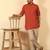 cotton blend solid orange short kurta