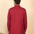 cotton blend solid red short kurta