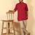 cotton blend solid red short kurta