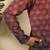 ombre printed mandarin collar straight maroon kurta 