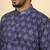 ombre printed mandarin collar straight purple kurta 