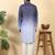 ombre printed mandarin collar straight purple kurta 