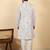 white cotton abstract thread work embroidered kurta