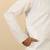 white cotton abstract thread work embroidered kurta