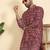 cotton blend ethnic motifs printed maroon kurta