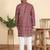 cotton blend ethnic motifs printed maroon kurta