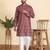 cotton blend ethnic motifs printed maroon kurta