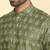 cotton blend ethnic motifs printed green kurta