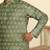 cotton blend ethnic motifs printed green kurta