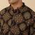  cotton black ajrakh ethnic printed short kurta
