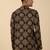  cotton black ajrakh ethnic printed short kurta