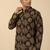  cotton black ajrakh ethnic printed short kurta