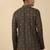  cotton black ajrakh floral printed short kurta