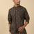  cotton black ajrakh floral printed short kurta