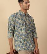   cotton jaipuri floral printed short kurta