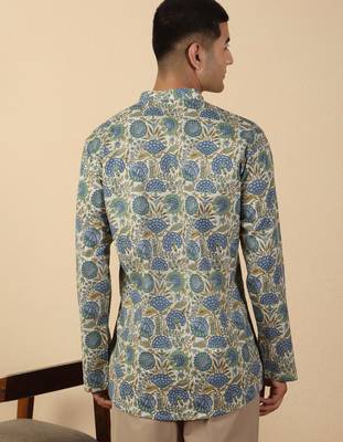   cotton jaipuri floral printed short kurta 3