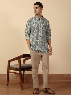   cotton jaipuri floral printed short kurta 4