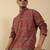   cotton ajrakh inspired paisley printed maroon short kurta