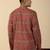   cotton ajrakh inspired paisley printed maroon short kurta