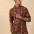   cotton ajrakh inspired paisley printed rust short kurta