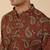   cotton ajrakh inspired paisley printed rust short kurta
