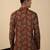   cotton ajrakh inspired paisley printed rust short kurta