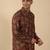   cotton ajrakh inspired paisley printed rust short kurta