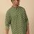   cotton kantha work floral printed short kurta