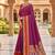 Magenta soft  silk with zari weaving chex &  rich pallu with contrast silk blouse