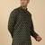   cotton jaipuri booti printed green short kurta