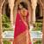 Rani pink soft  silk with zari weaving chex &  rich pallu with contrast silk blouse