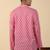   cotton kantha work printed pink short kurta 