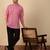   cotton kantha work printed pink short kurta 