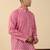   cotton kantha work printed pink short kurta 