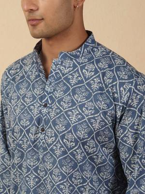  cotton jaipuri floral printed short kurta 2