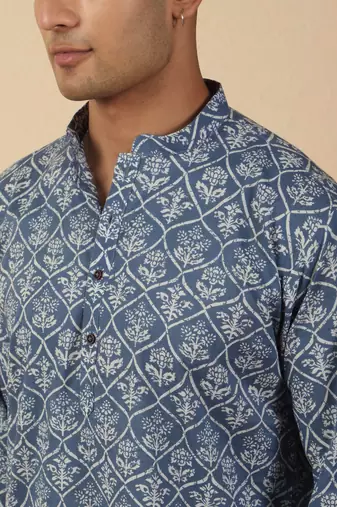  cotton jaipuri floral printed short kurta