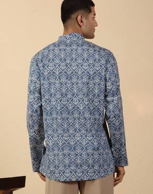  cotton jaipuri floral printed short kurta 3