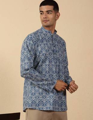  cotton jaipuri floral printed short kurta 5
