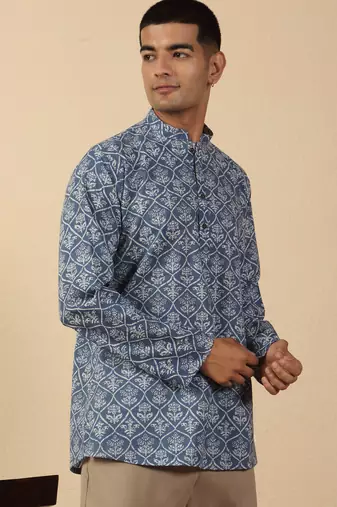  cotton jaipuri floral printed short kurta