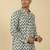 white floral jaipuri printed  cotton short kurta