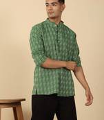  cotton green short kurta