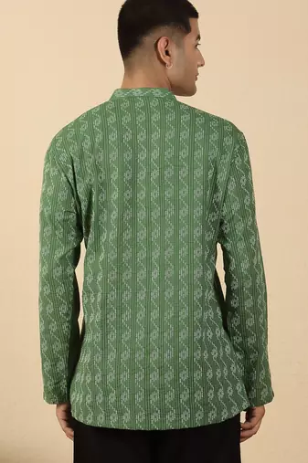  cotton green short kurta