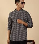  cotton grey short kurta