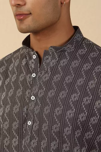  cotton grey short kurta