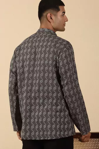  cotton grey short kurta