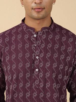  cotton purple short kurta 2