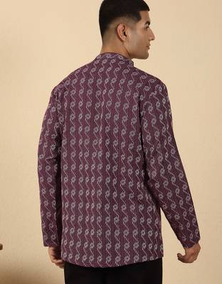  cotton purple short kurta 3