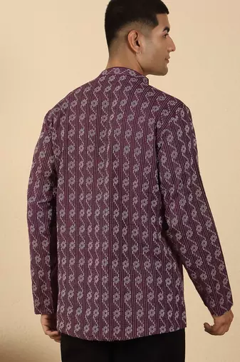 cotton purple short kurta