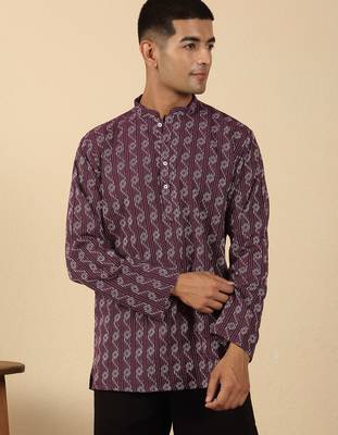  cotton purple short kurta 5