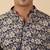   cotton floral printed short kurta – blue